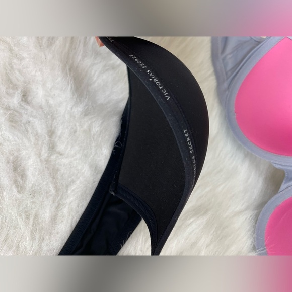 Victoria's Secret Black and Gray Bra Set BB 36 C - Picture 4 of 11